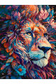 Картина по номерам без подрамника «Цветочный лев» 35x25 см