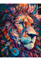 Картина по номерам без подрамника «Цветочный лев» 25x20 см
