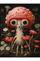 Картина по номерам без подрамника «Мухоморчик» 35x25 см