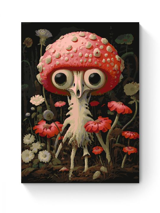 Картина по номерам на подрамнике «Мухоморчик» 35x25 см