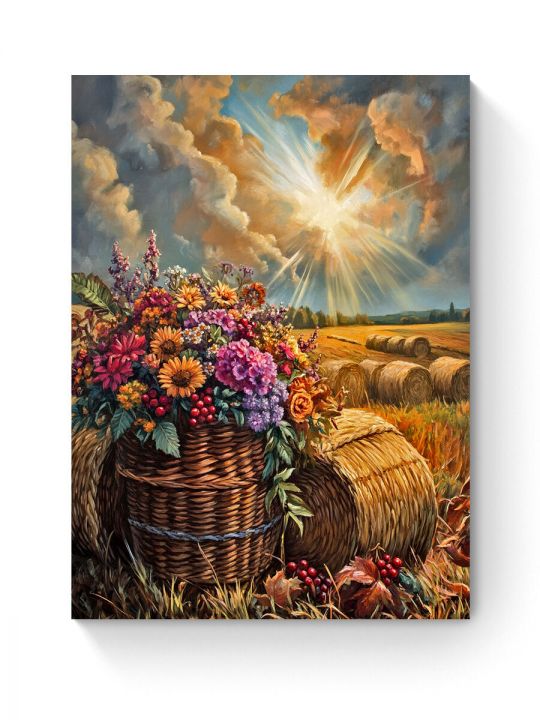 Алмазная мозаика на подрамнике «Золотая осень» 50x40 см