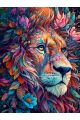 Алмазная мозаика без подрамника «Мистический лев» 80x60 см