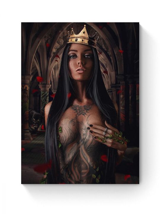 Алмазная мозаика на подрамнике «Королева» 90x70 см