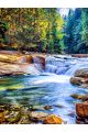 Алмазная мозаика на подрамнике «Лесная река» 60x45 см