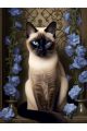 Алмазная мозаика без подрамника «Сиамский кот» 60x45 см