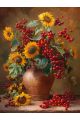 Алмазная мозаика без подрамника «Подсолнухи» 35x25 см