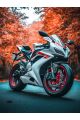 Алмазная мозаика без подрамника «Мотоцикл» 25x20 см