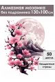 Алмазная мозаика без подрамника «Сакура» 130x100 см