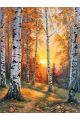 Алмазная мозаика без подрамника «Золотая осень» 50x40 см