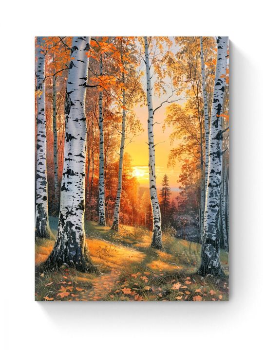 Алмазная мозаика на подрамнике «Золотая осень» 50x40 см