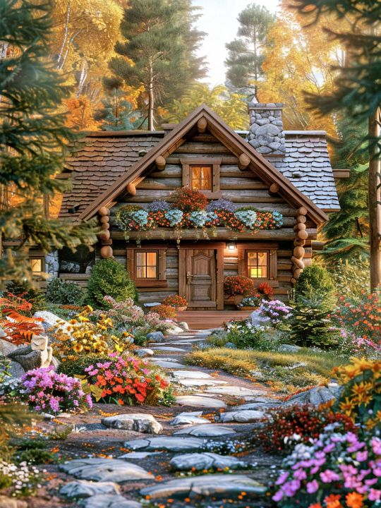 Алмазная мозаика без подрамника «Дом в лесу» 35x25 см