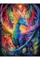 Алмазная мозаика без подрамника «Дракон» 25x20 см