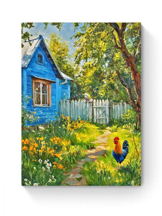 Алмазная мозаика на подрамнике «Лето в деревне» 50x40 см