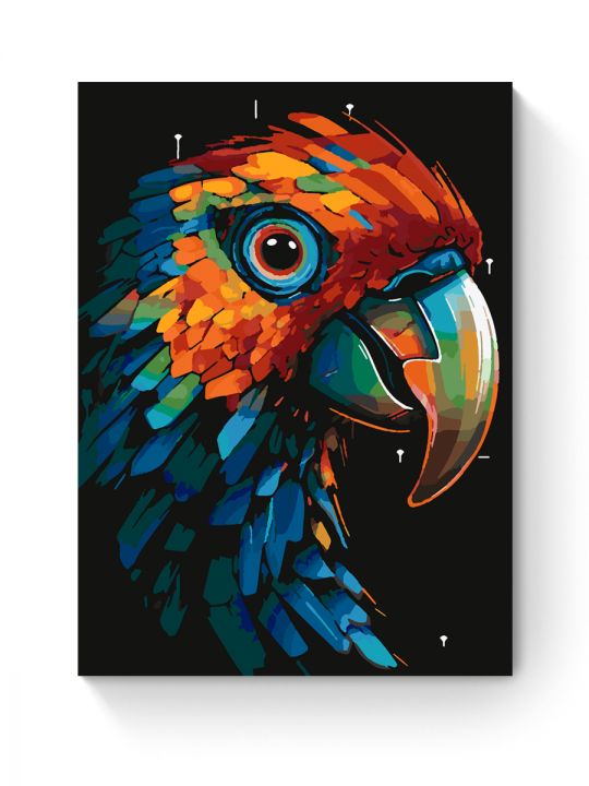 Картина по номерам на подрамнике «Арт-попугай» 35x25 см