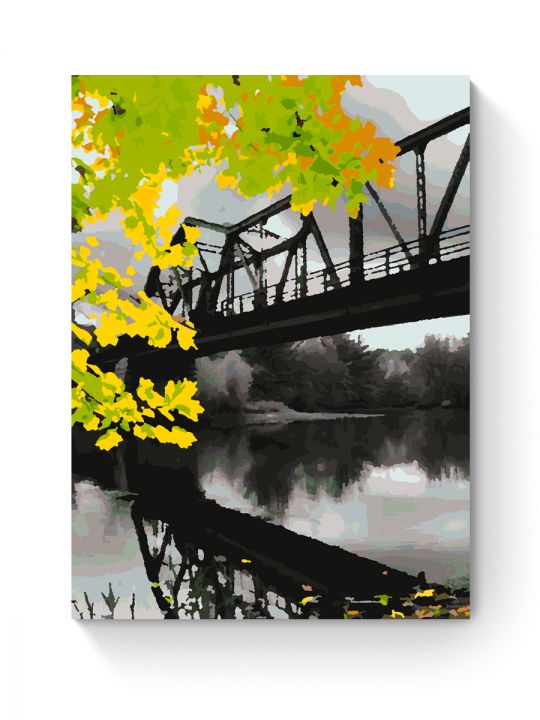 Картина по номерам на подрамнике «Железный мост» 35x25 см