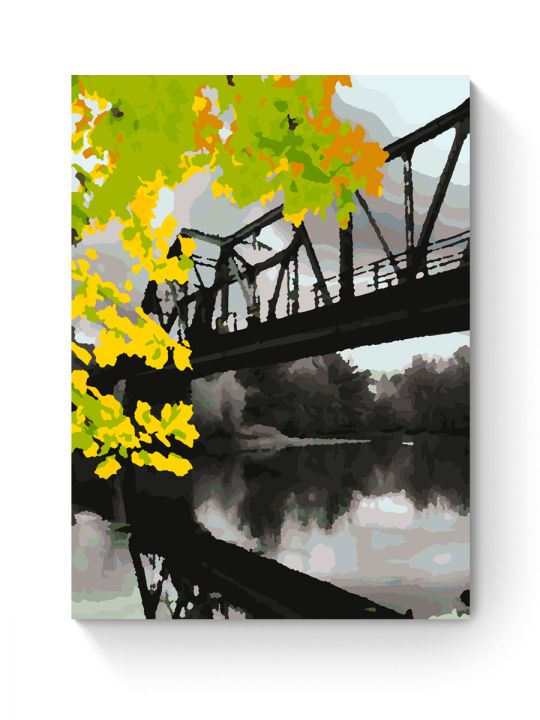 Картина по номерам на подрамнике «Железный мост» 25x20 см