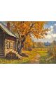 Алмазная мозаика без подрамника «Лето в деревне» 130x100 см
