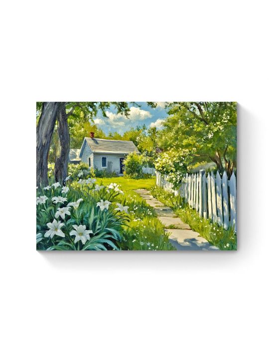 Алмазная мозаика на подрамнике «Лето в деревне» 50x40 см