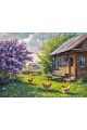 Алмазная мозаика без подрамника «Лето в деревне» 50x40 см