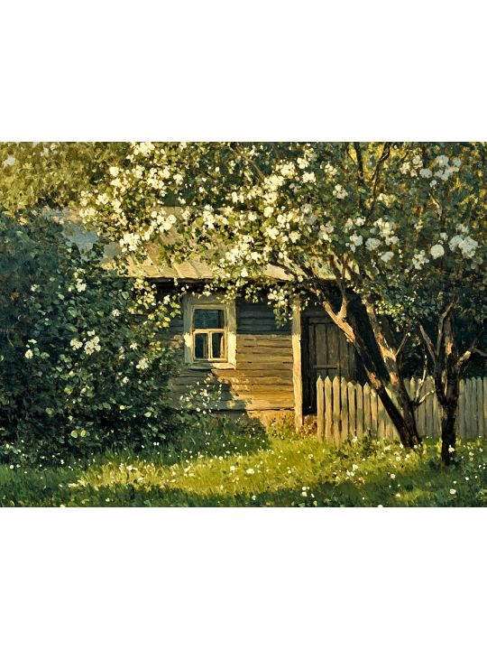 Алмазная мозаика без подрамника «Лето в деревне» 50x40 см