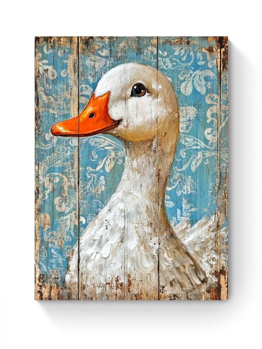 Алмазная мозаика на подрамнике «Гуси обнимуси» 50x40 см