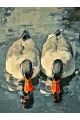 Алмазная мозаика на подрамнике «Гуси обнимуси» 35x25 см