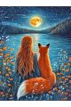 Алмазная мозаика без подрамника «Зов луны» 60x45 см