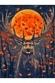 Алмазная мозаика без подрамника «Зов луны» 130x100 см