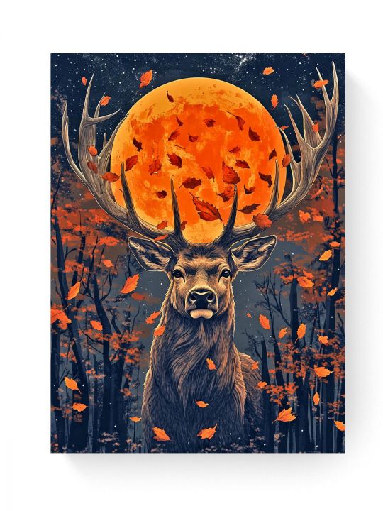 Алмазная мозаика на подрамнике «Зов луны» 50x40 см