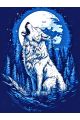 Алмазная мозаика без подрамника «Зов луны» 50x40 см