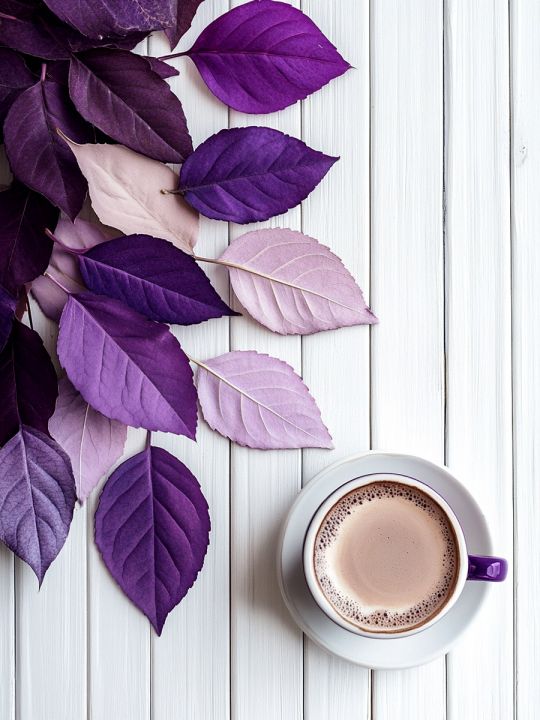 Алмазная мозаика без подрамника «Кофе и цветы» 50x40 см