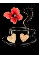 Алмазная мозаика без подрамника «Кофе и цветы» 70x50 см