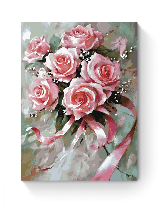 Картина по номерам на подрамнике «Букетик роз» 35x25 см