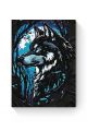 Картина по номерам на подрамнике «Волк и луна» 35x25 см