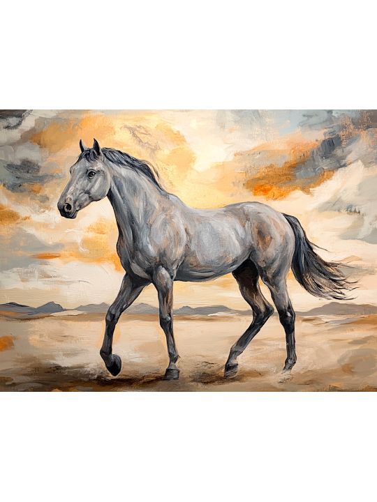 Алмазная мозаика без подрамника «Мустанг» 130x100 см