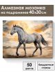Алмазная мозаика на подрамнике «Мустанг» 40x30 см