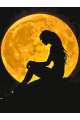 Картина по номерам на подрамнике «Силуэт Луны» 25x20 см