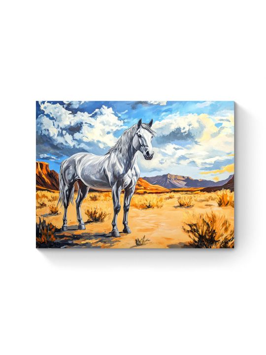 Алмазная мозаика на подрамнике «Мустанг» 80x60 см