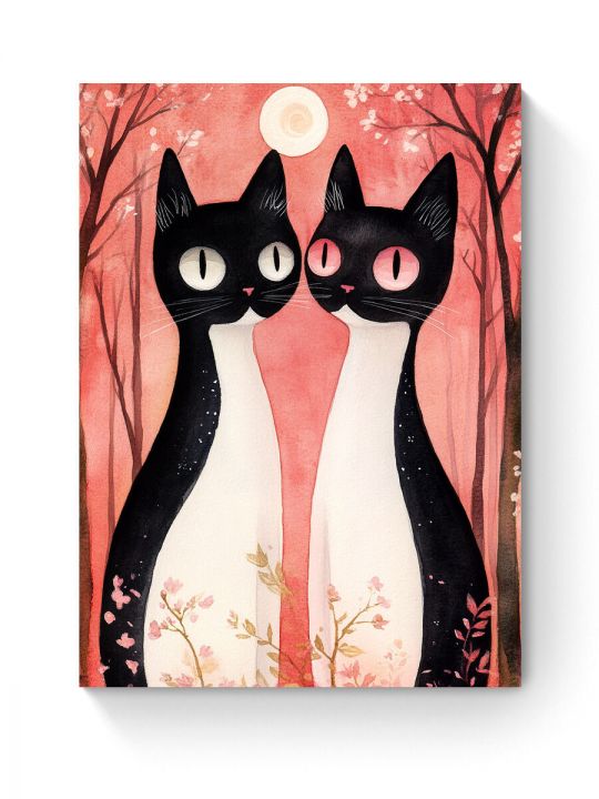 Алмазная мозаика на подрамнике «Котики» 80x60 см