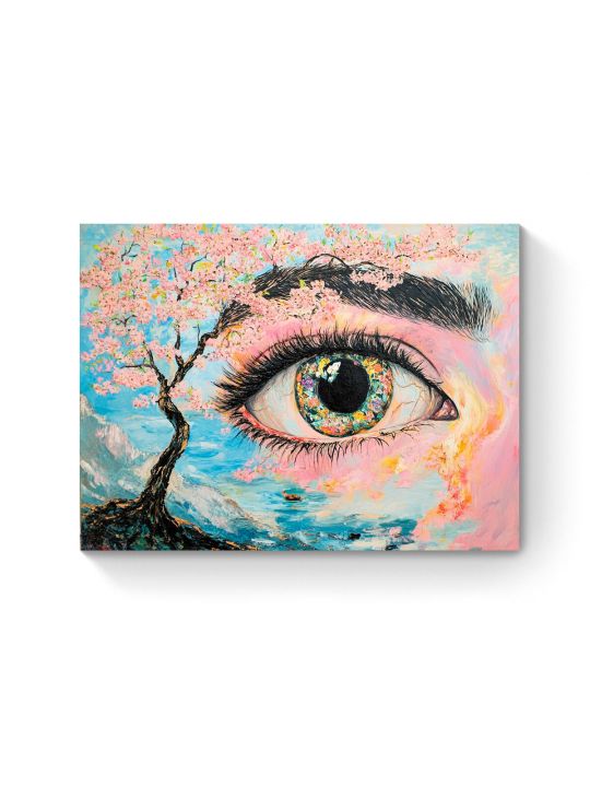 Алмазная мозаика на подрамнике «Око природы» 50x40 см