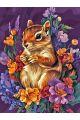Алмазная мозаика без подрамника «Бурундучок» 70x50 см