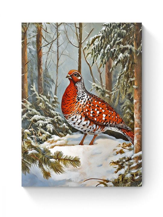 Алмазная мозаика на подрамнике «Фазан в лесу» 80x60 см