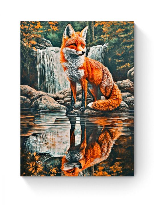 Алмазная мозаика на подрамнике «Лисица» 40x30 см