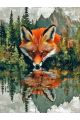 Алмазная мозаика без подрамника «Рыжий лис» 70x50 см