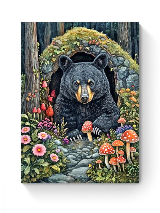 Алмазная мозаика на подрамнике «Берлога» 50x40 см