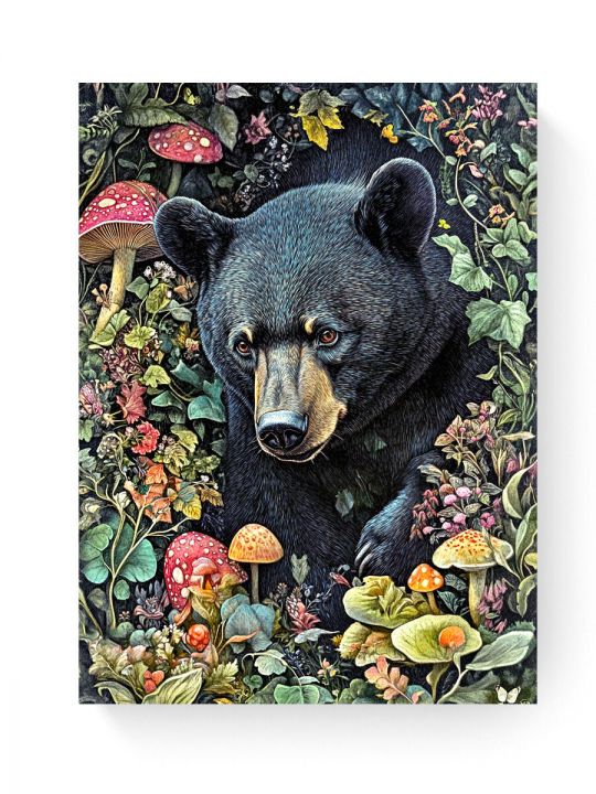 Алмазная мозаика на подрамнике «Медвежий угол» 35x25 см