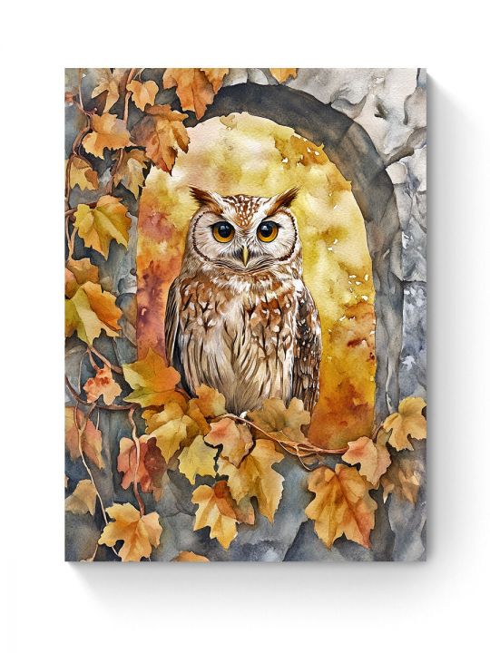 Алмазная мозаика на подрамнике «Филин» 70x50 см