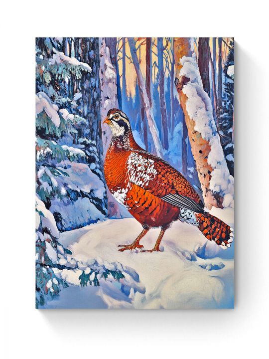 Алмазная мозаика на подрамнике «Лесная птица» 60x45 см