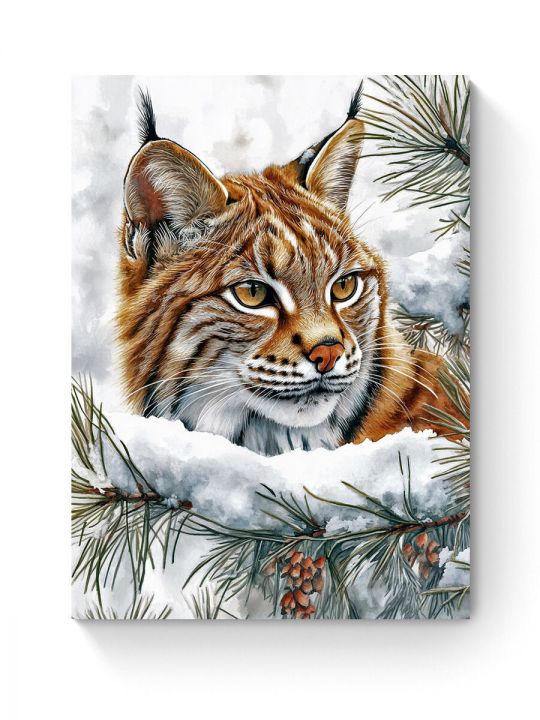 Алмазная мозаика на подрамнике «Лесной хищник» 50x40 см