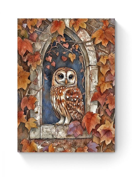 Алмазная мозаика на подрамнике «Совушка» 90x70 см